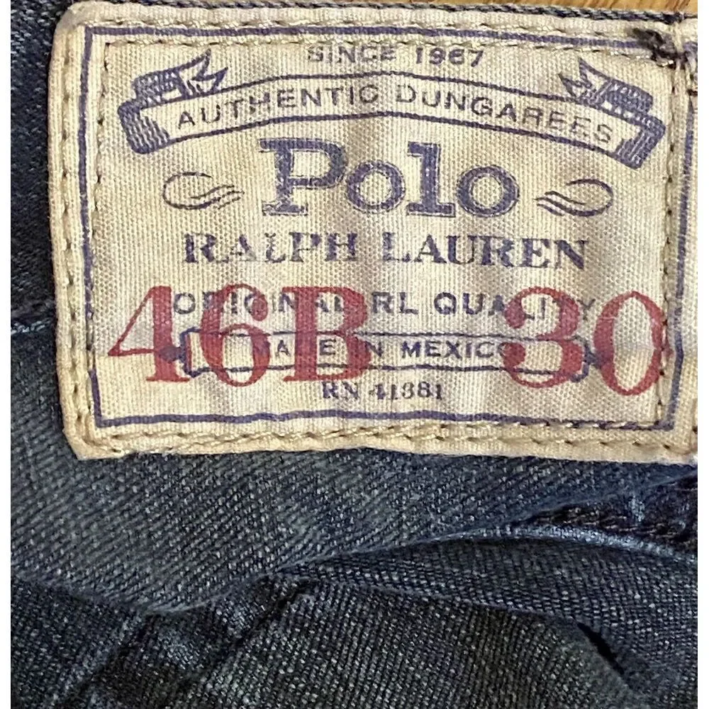 Ralph Lauren Denim Men's Jeans Tagged 46 X 30 Authentic Dungaroos Blue Comfort F